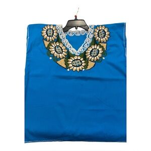 Hand craft Embroidered Blue Women's Top